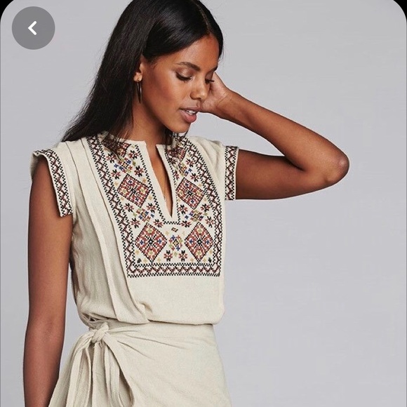 NWOT FREE PEOPLE RUNNING WILD WRAP DRESS - Picture 10 of 10